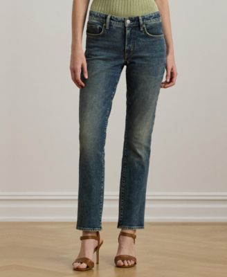 Women's Mid-Rise Straight Ankle Jeans