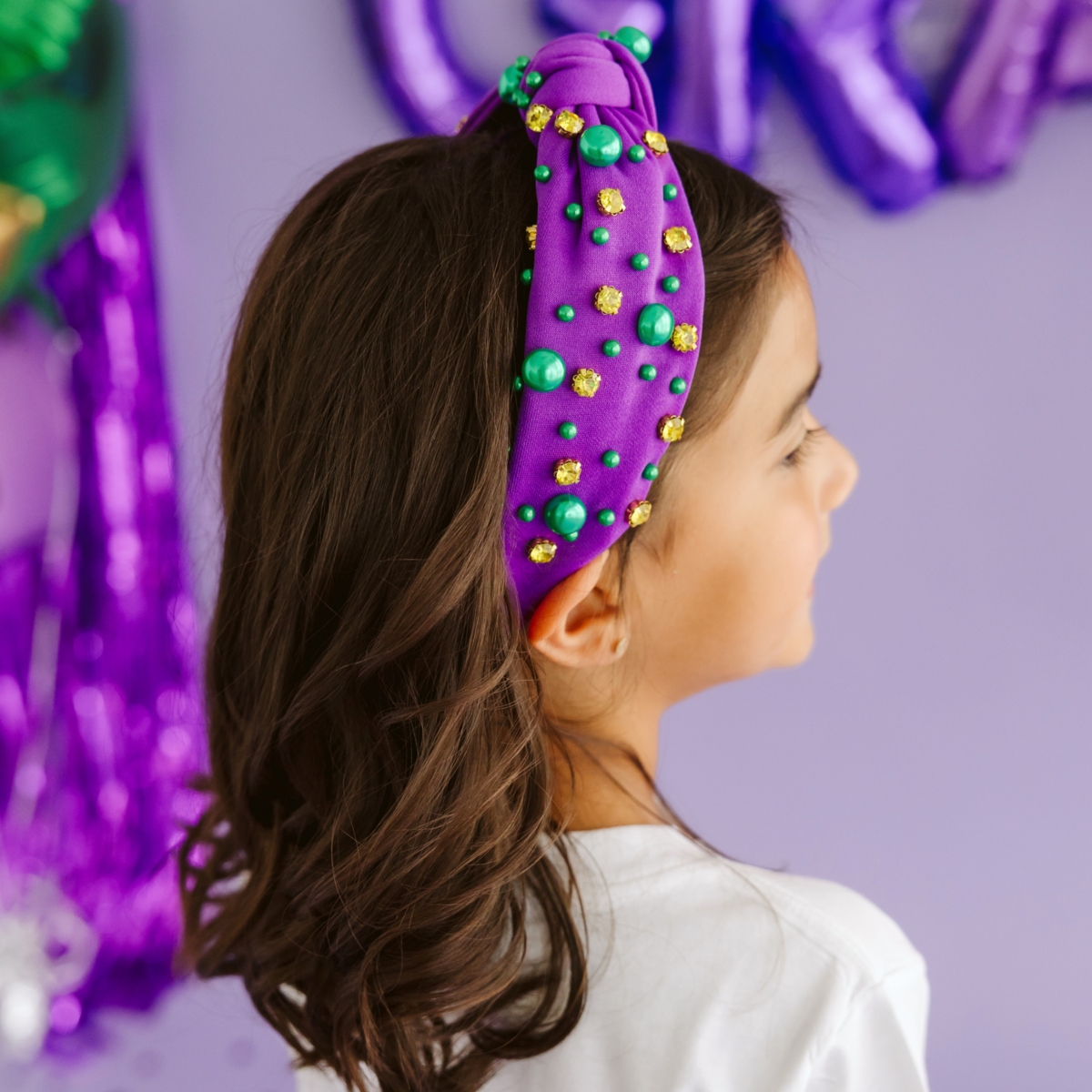 Child Girl's Mardi Gras Gemstone Headband
