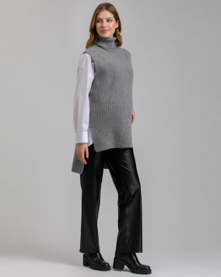 Maternity Straight & Stretchy in Leather Romeo Trousers