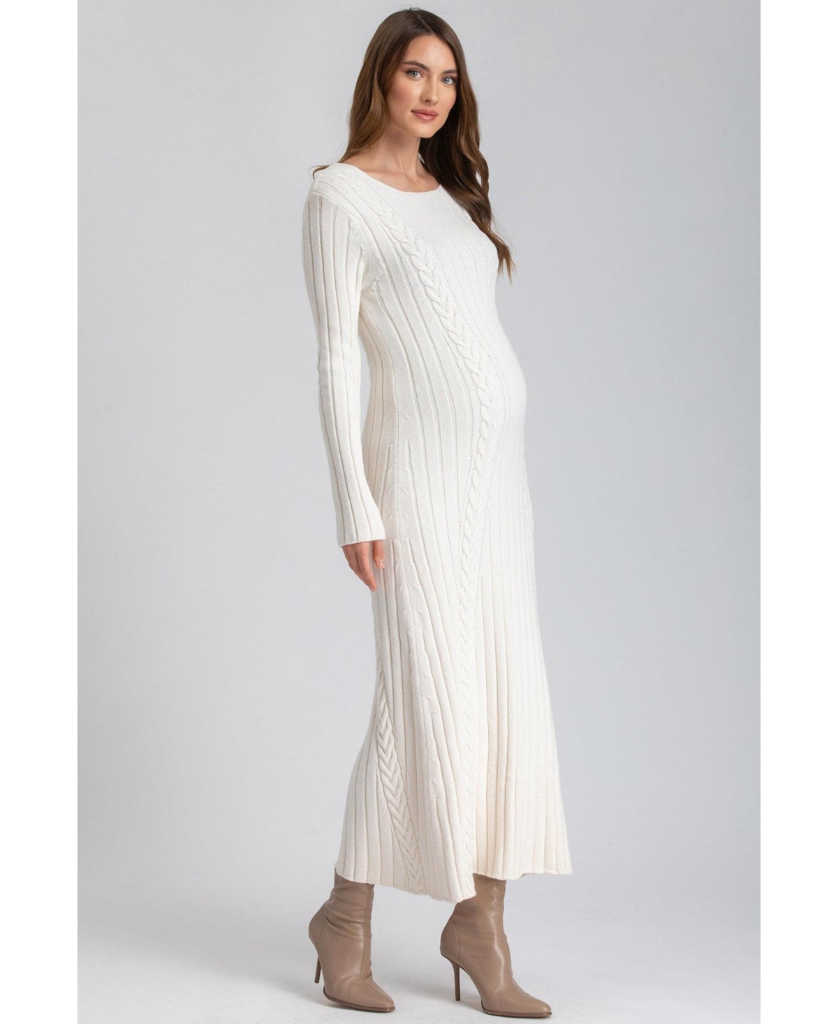 Pietro Brunelli Maternity Dress Perla In White