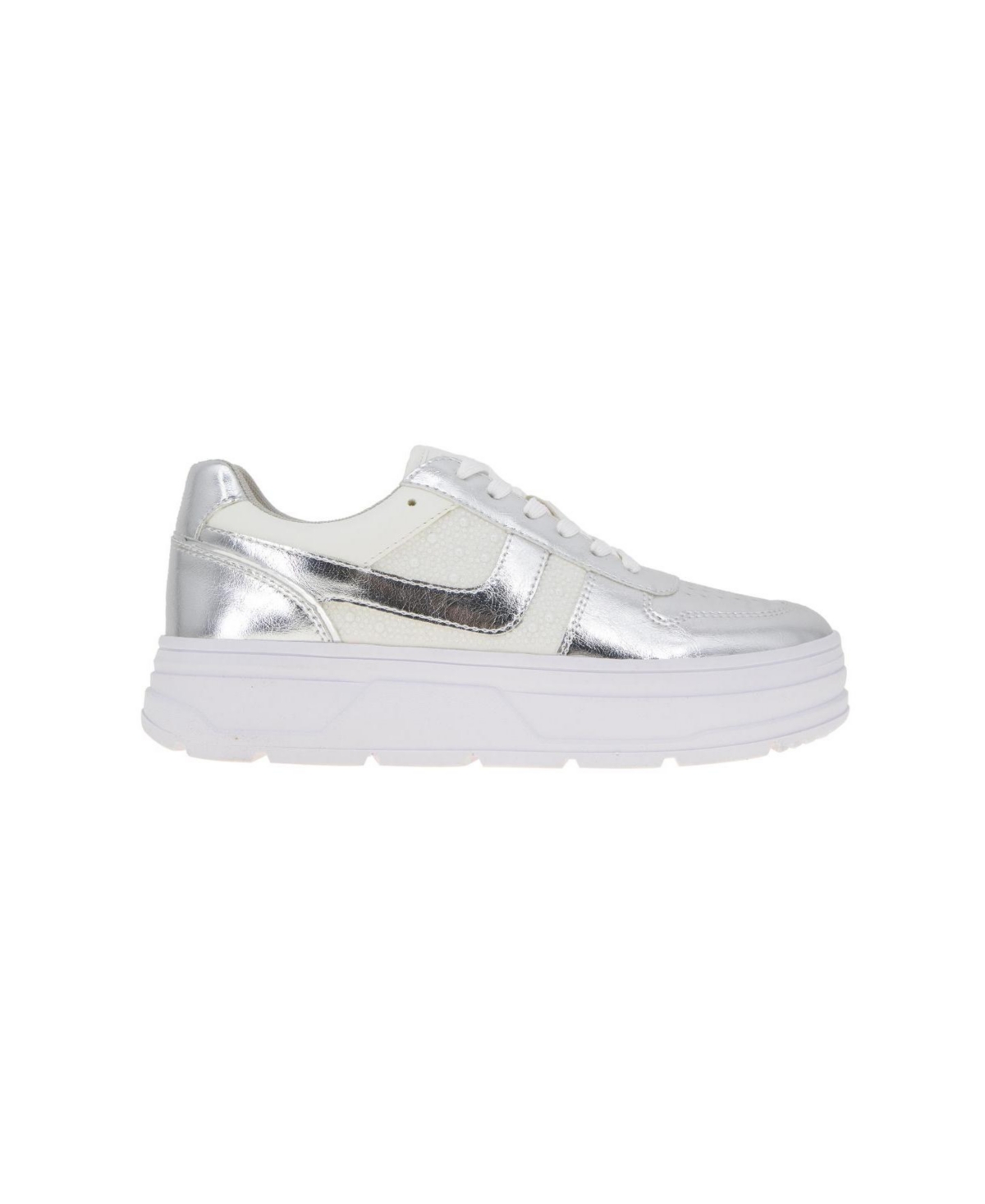 Bcbgeneration Women's Katina Lace-up Platform Sneakers In Silver