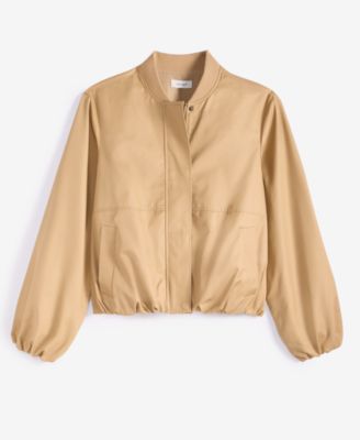 Women's Twill Bubble-Hem Bomber Jacket, Exclusively at Macy's