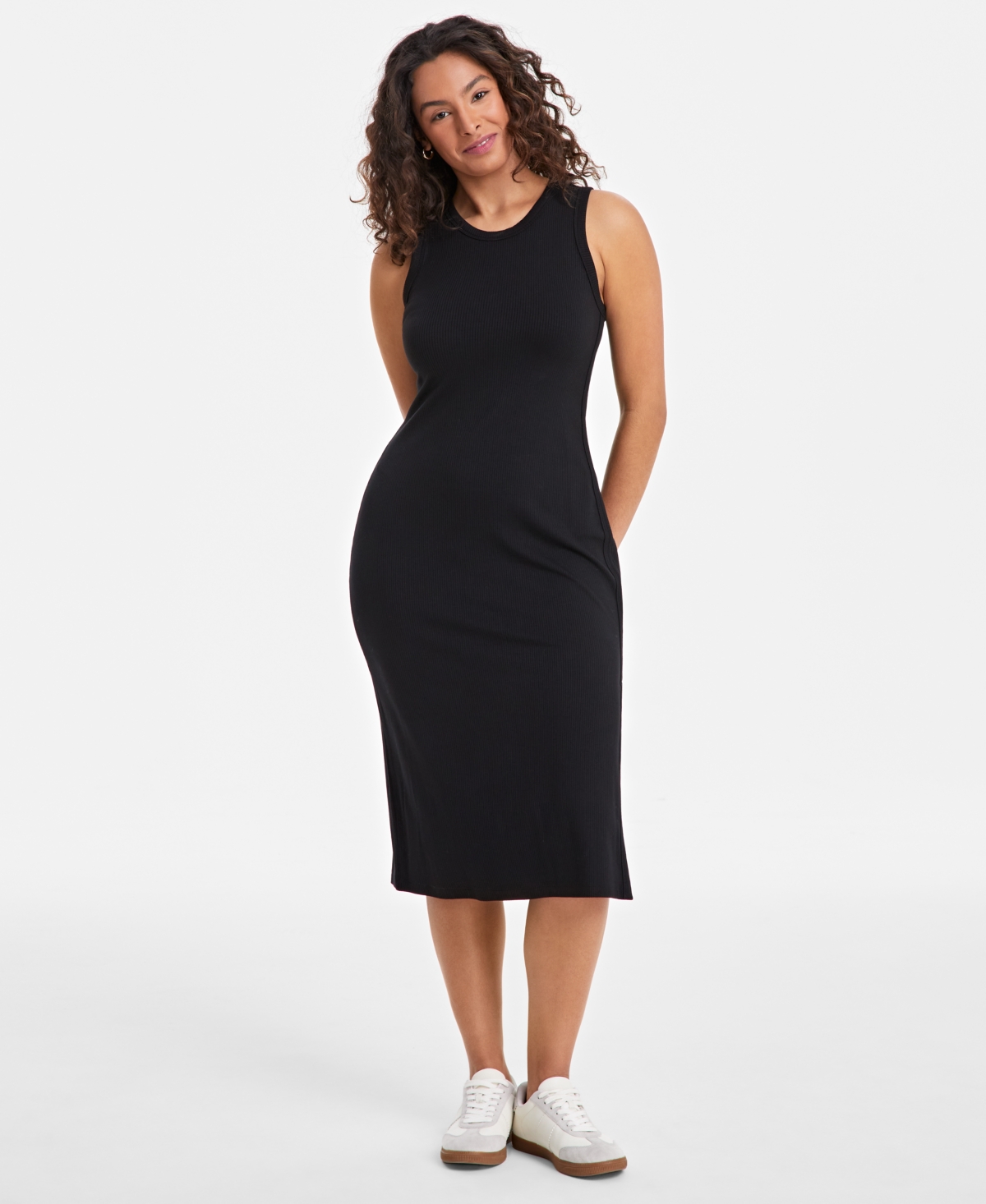 ON 34TH WOMEN'S RIBBED KNIT MIDI DRESS, EXCLUSIVELY AT MACY'S 