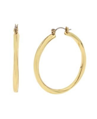 Woven Twist Large Hoop Earrings