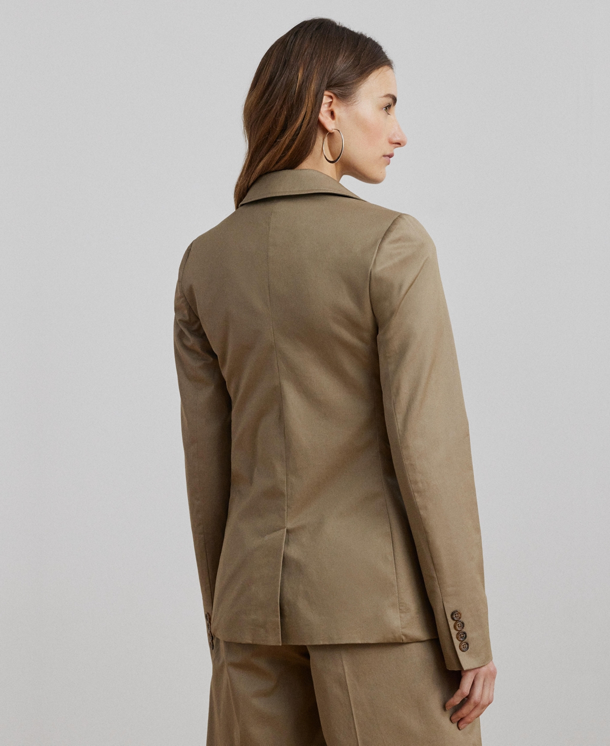 RALPH LAUREN WOMEN'S COTTON TWILL BLAZER 