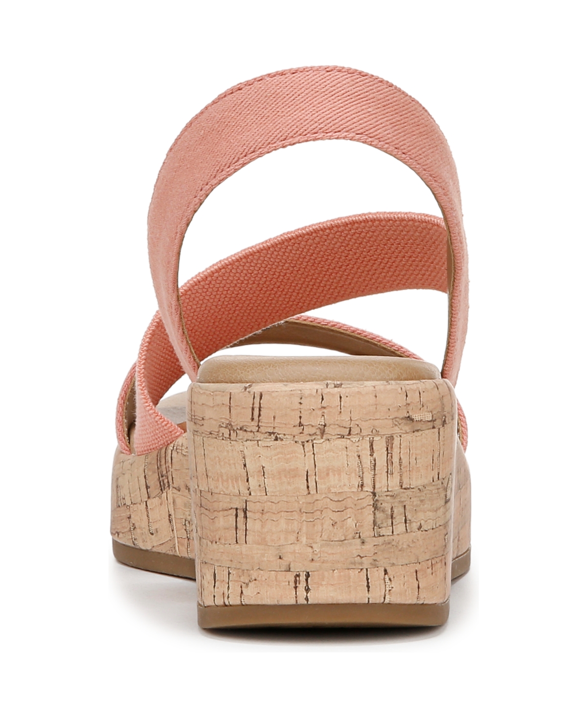 Shop Lifestride Women's Odette Square Open Toe Wedge Sandals In Coral Pink Fabric