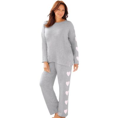 Plus Size Dreams and Co. Side Print Pajama Set