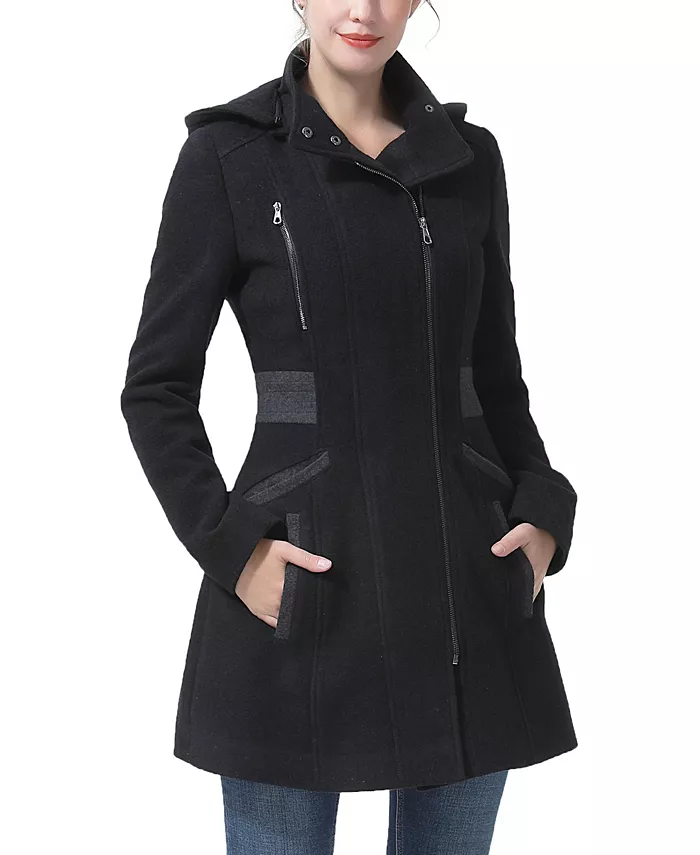 Women's Miller Wool Blend Hooded Walker Coat