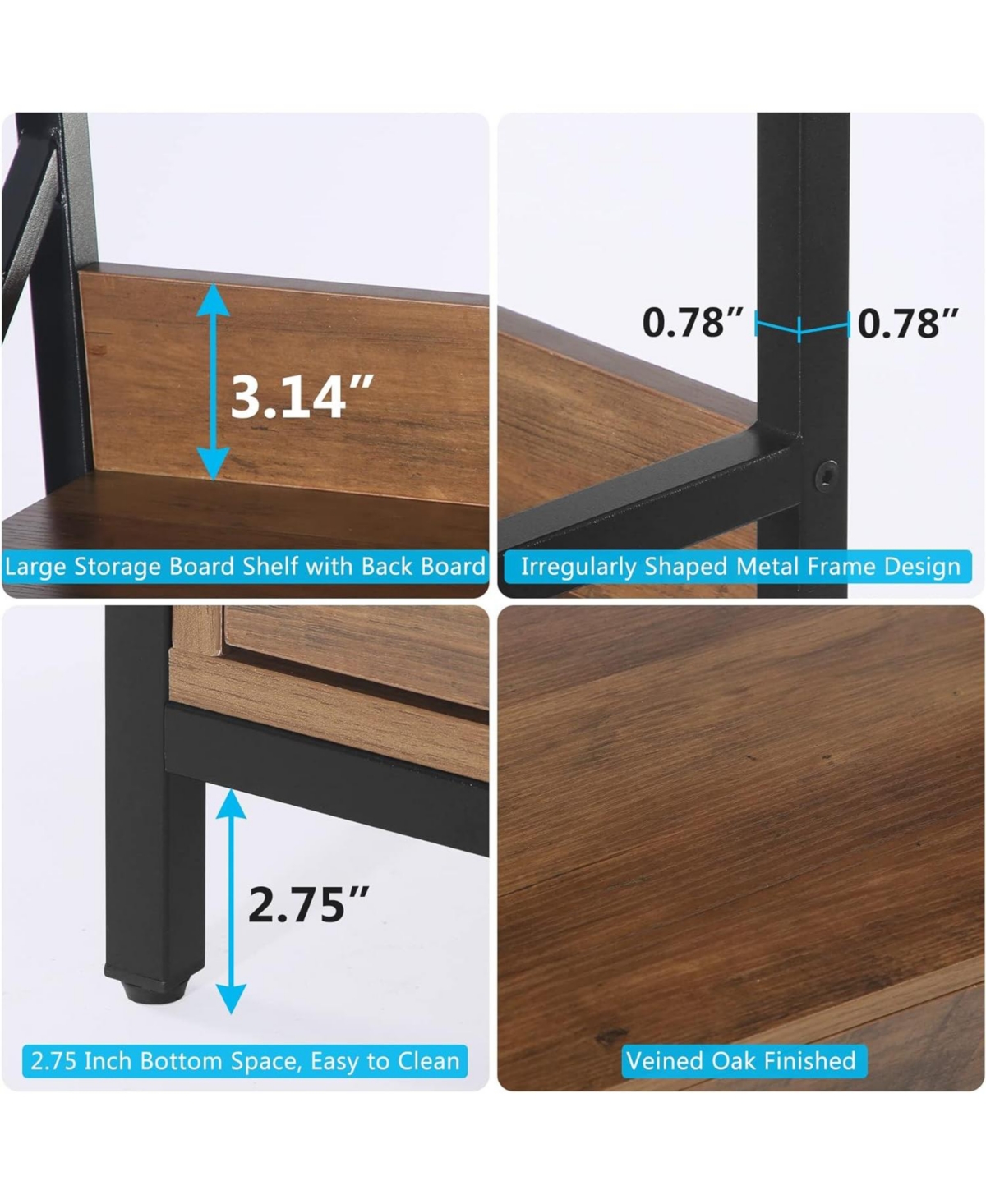 Tribesigns Bookshelf with Drawers, 70.8" Industrial Bookcase with 2 Drawers, 5 Shelf Open Shelf for Storage, Wood Book Shelf for Living Room, Bedroom