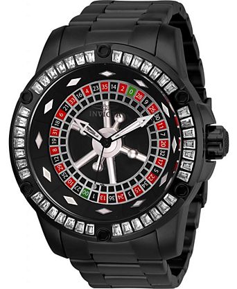 Men's 28715 Specialty Quartz 3 Hand Black Dial Watch