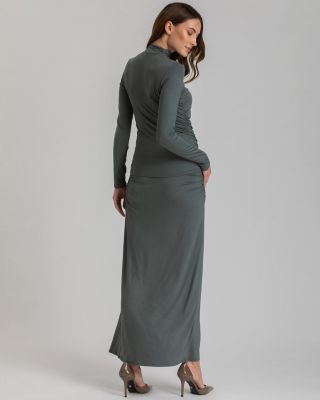 Maternity Ruched Bamboo Jersey Stretch Nike Skirt