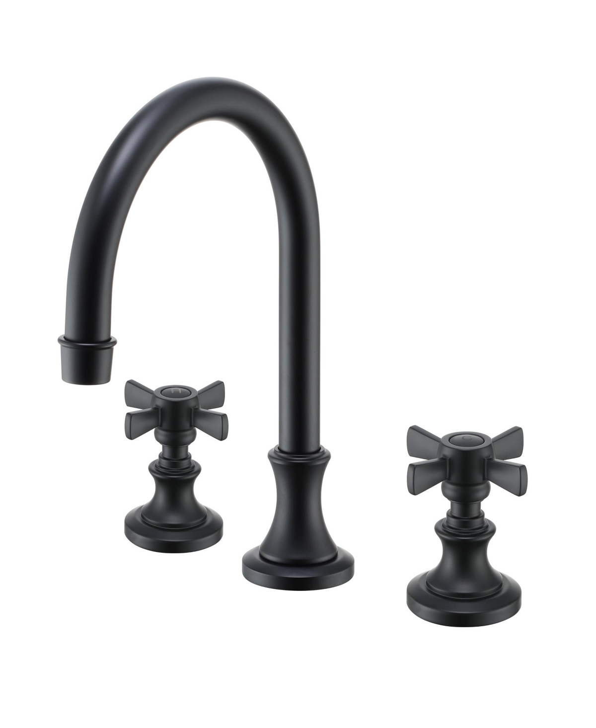 Bathroom Faucets for Sink 3 Hole Gold, 8 Inch Widespread Bathroom Sink Faucet 2 Handles Mid-Arc Kitchen Faucets with cUPC Flexible Hose -