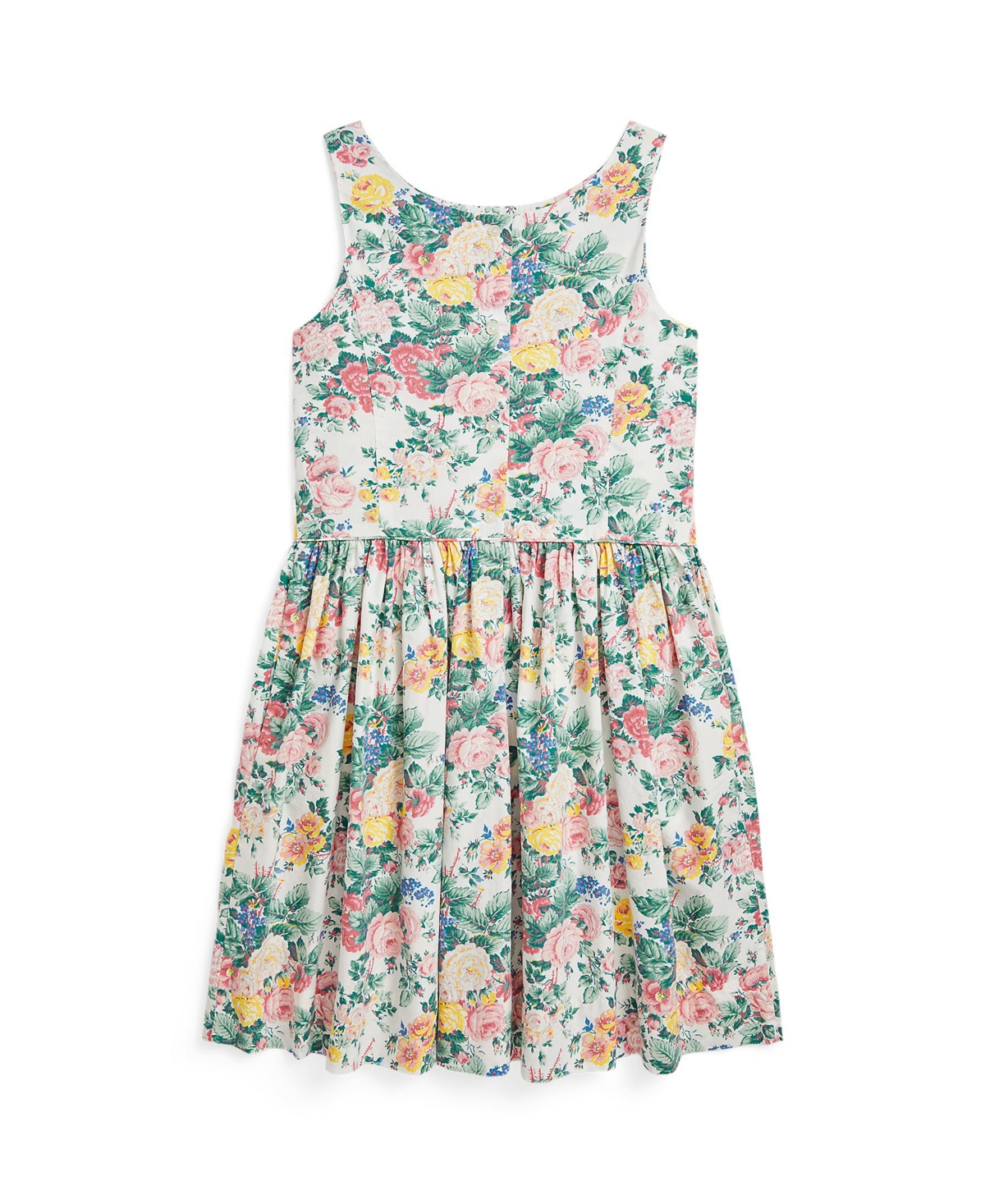 Polo Ralph Lauren Girl's Sleeveless Floral Poplin Day Dress In Portia Floral