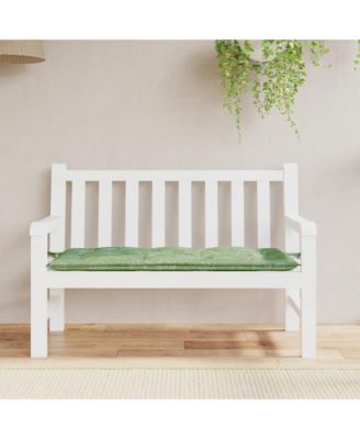 Garden Bench Cushion Leaf Pattern 47.2"x19.7"x2.8" Fabric