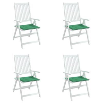 Chair Cushion Set of 4 Green Oxford fabric (100% polyester)