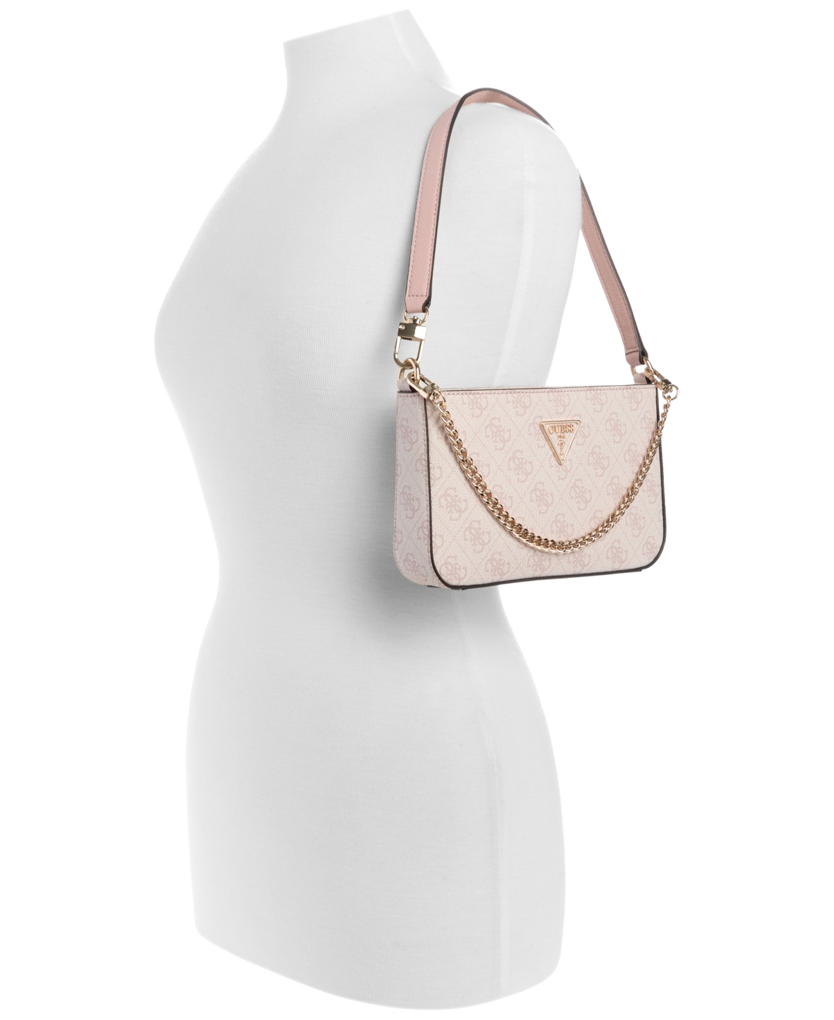 GUESS NOELLE MINI TOP ZIP SHOULDER WITH REMOVEABLE CHAIN 
