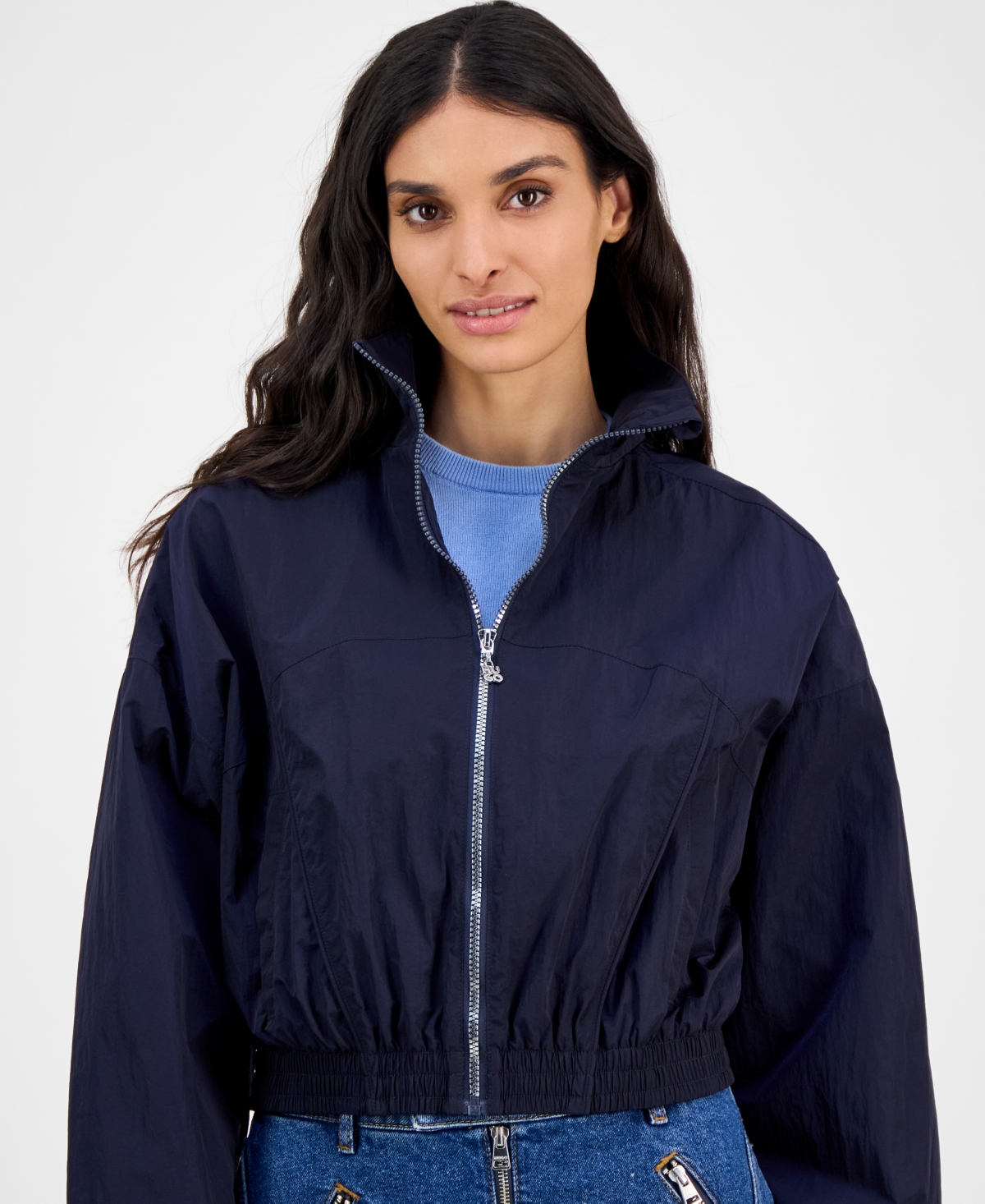 Hugo Boss Women's Cropped Jacket In Blue