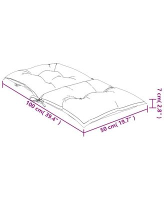 Garden Lowback Chair Cushions 4 pcs Cream 39.4"x19.7"x2.8" Fabric