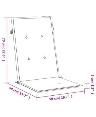 Garden Highback Chair Cushions 4 pcs Taupe 47.2"x19.7"x1.2"