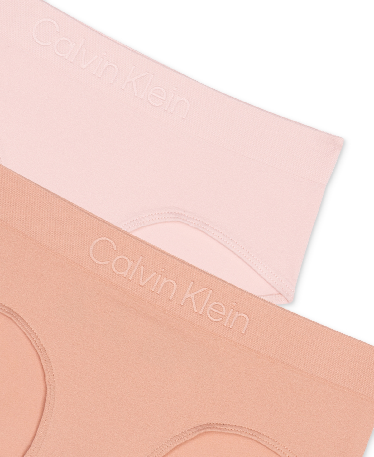 Shop Calvin Klein Big Girls Seamless Embossed Hipster Underwear, Pack Of 2 In Pink