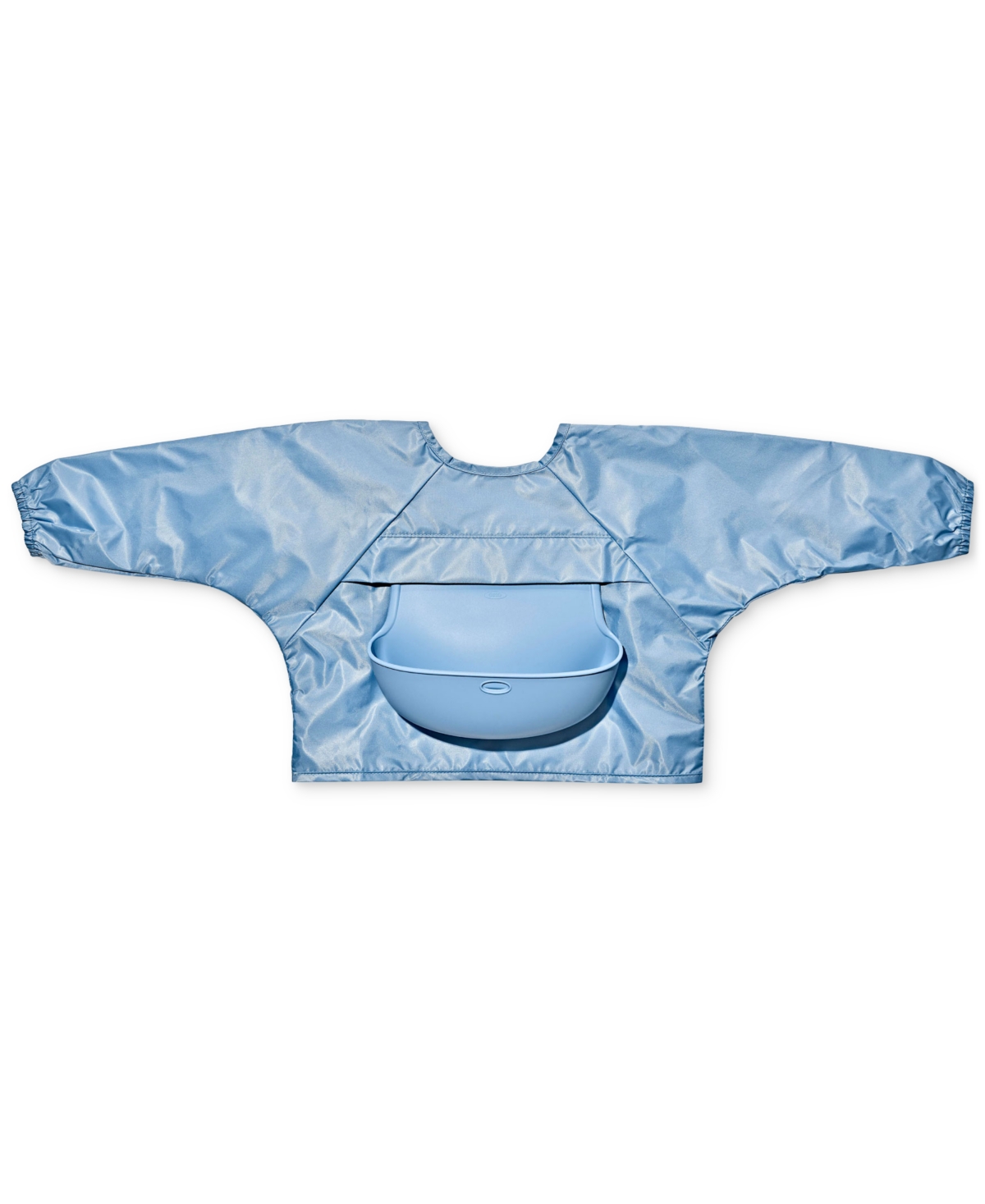 Oxo Tot Sleeved Roll Up Bib With Crumb Pocket In Dusk