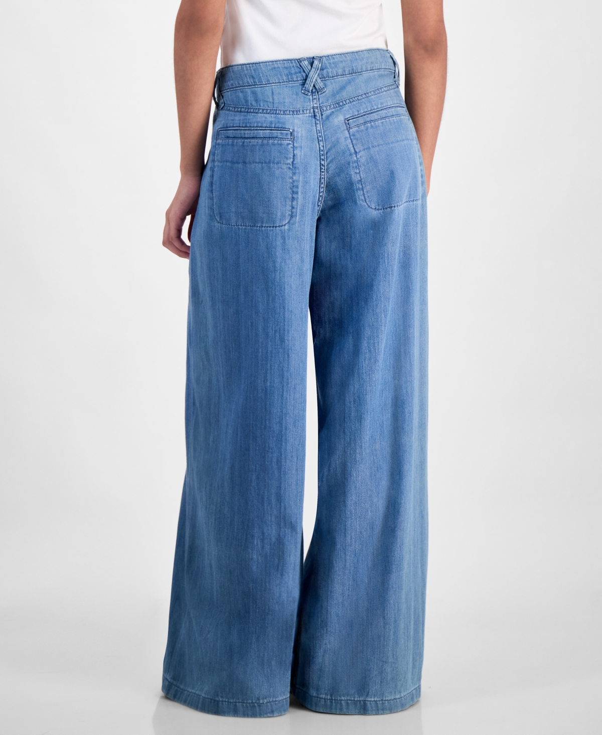 Shop Lucky Brand Women's Wide-leg Palazzo Jeans In Flip Side Wash