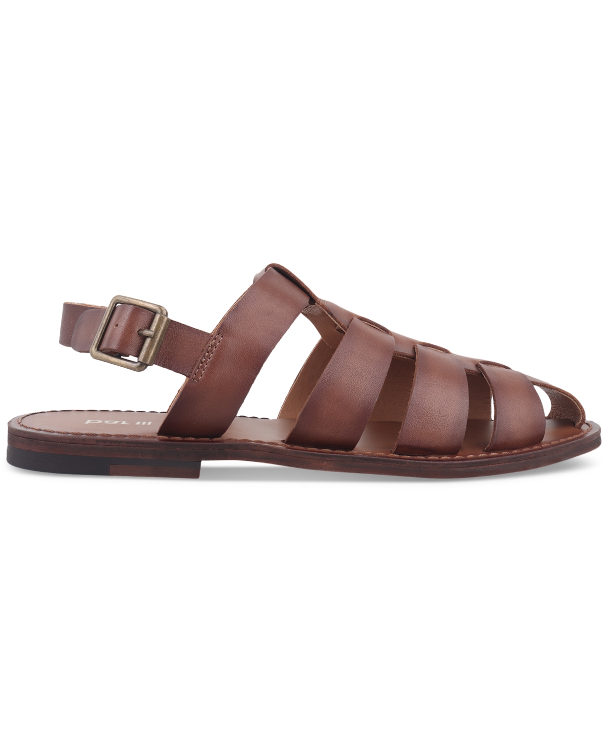 Bar Iii Men's Palmerr Leather Fisherman Sandals, Exclusively At Macy's In Burnt Copper Leather