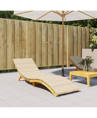 Sun Lounger Cushion Beige 78.7"x19.7"x1.2" Fabric