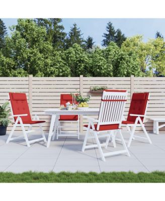 Highback Chair Cushions 4 pcs Red Oxford Fabric