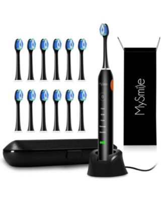 Sonic Toothbrush & Replacement Heads Bundle - Black
