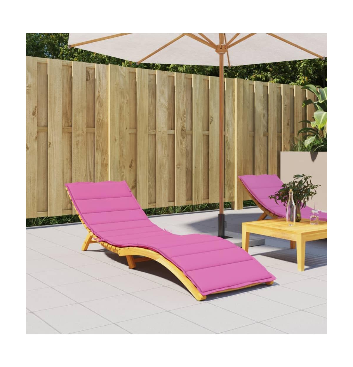 vidaXL Sun Lounger Cushion Pink Oxford Fabric