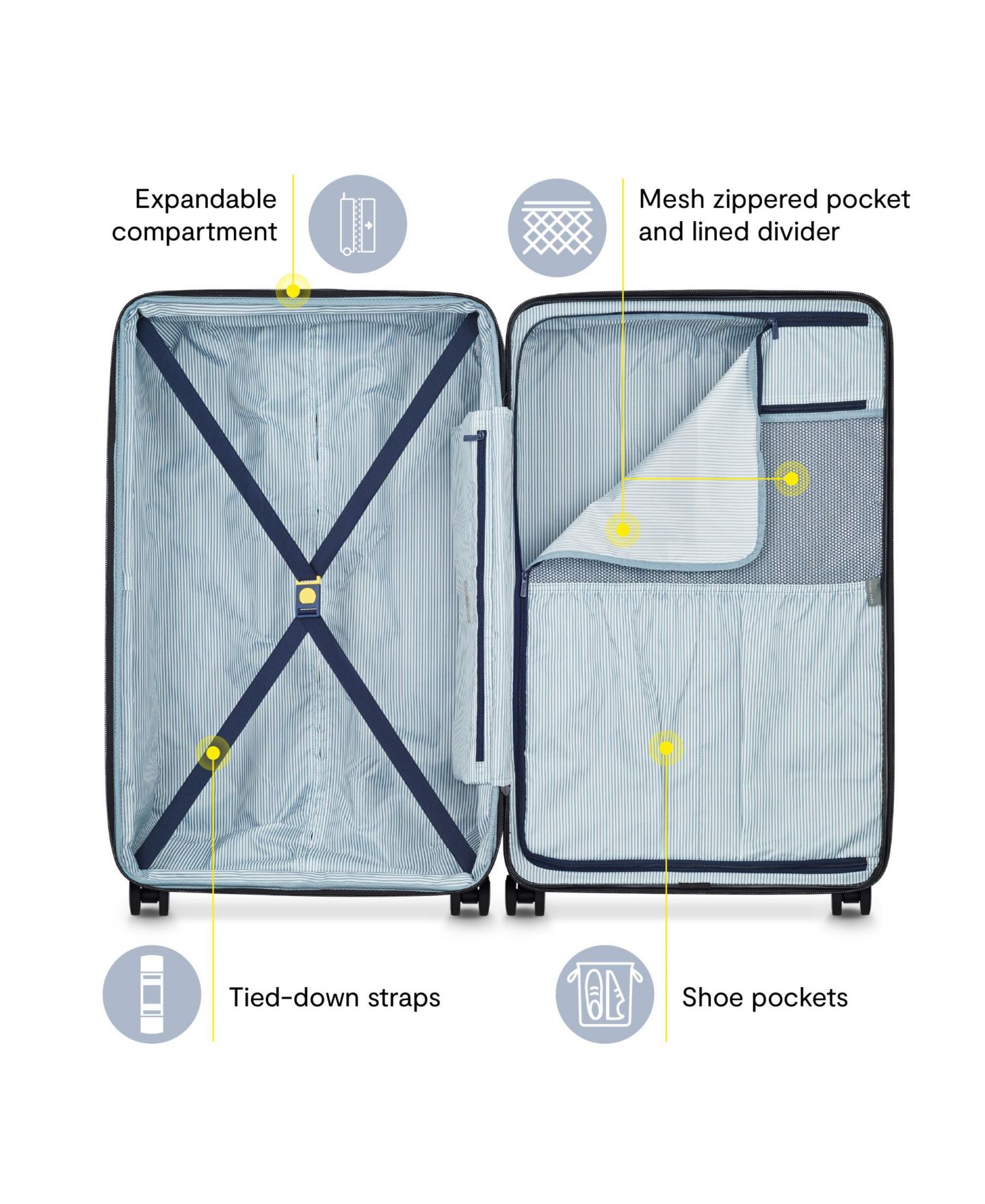 Чемодан Delsey Paris Shadow 6.0 Large Check-in Expandable Spinner, цвет: Антрацитовый — фото 12