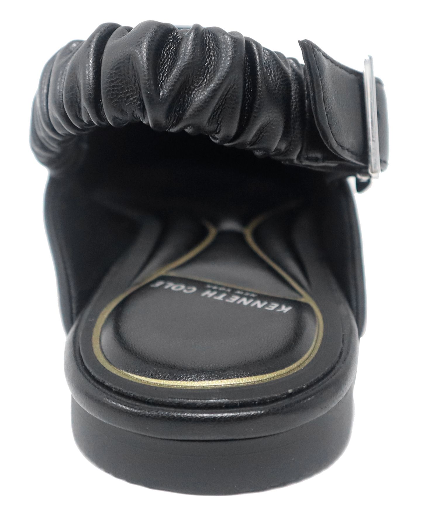 Женские балетки Kenneth Cole New York Nicola с открытой пяткой, цвет: Чёрный кожаный — фото 3