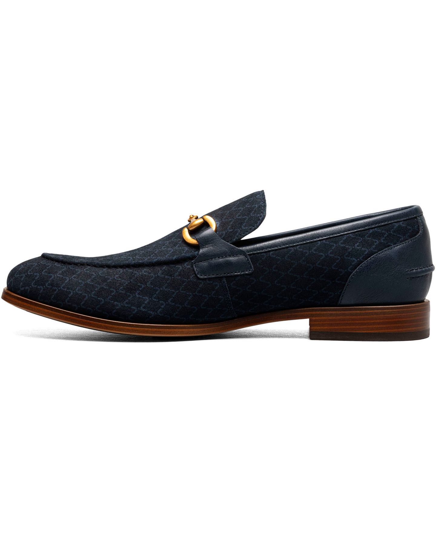 Мужские туфли Stacy Adams Brinkley Moc Toe Metal Bit Slip On, цвет: Тёмно-синий — фото 5