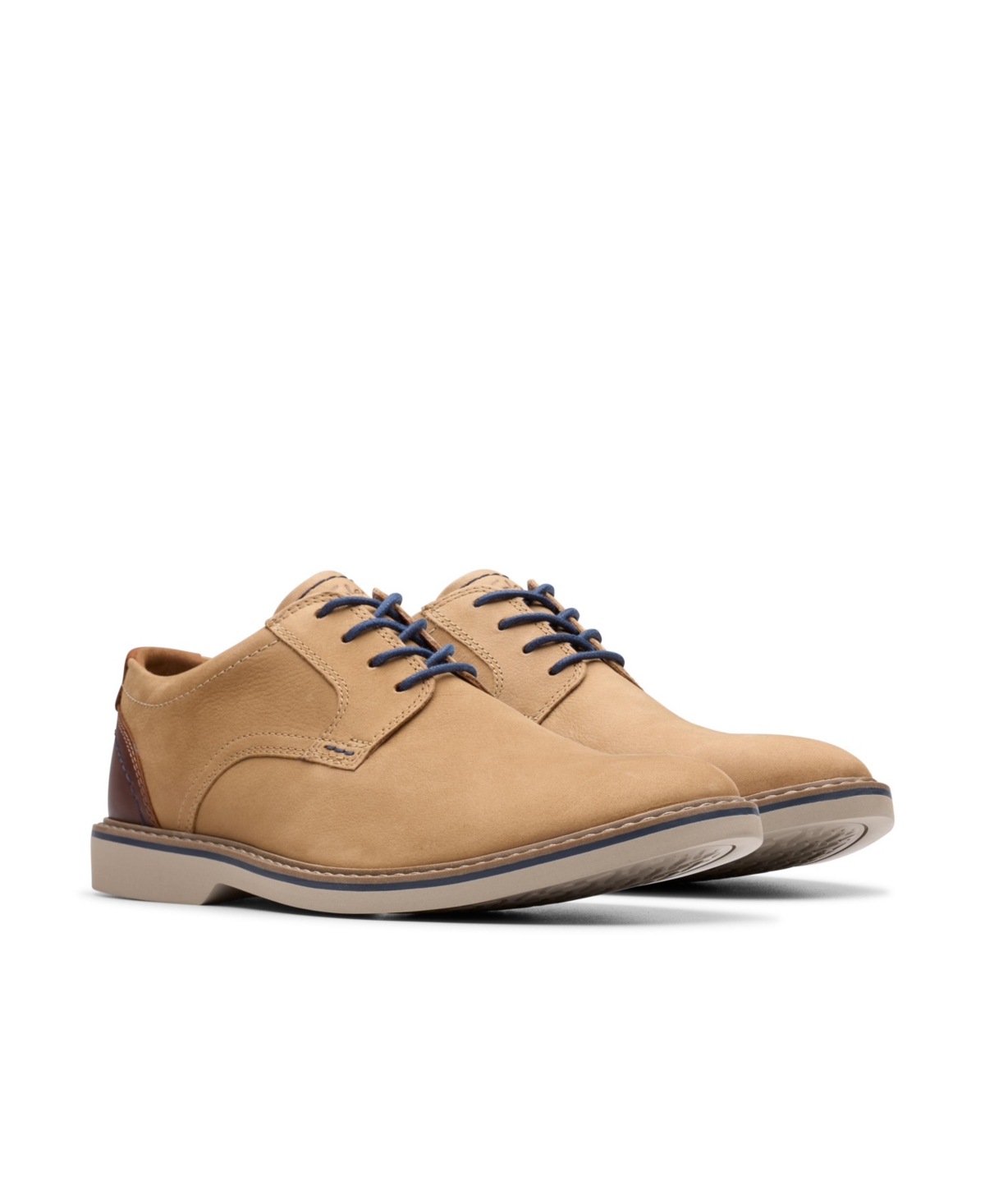 Clarks Collection Men's Radcliff Low Shoes In Light Tan Combi Nubuck