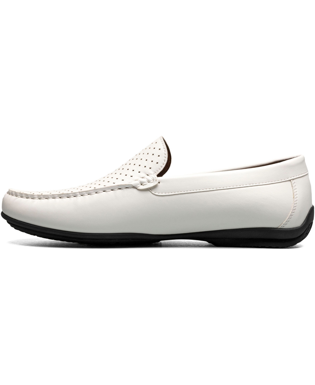Stacy Adams Men's Conroy Perfed Slip On Shoe In White