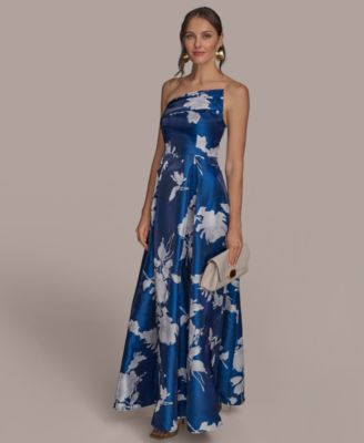 Women's Strapless Floral-Print Gown