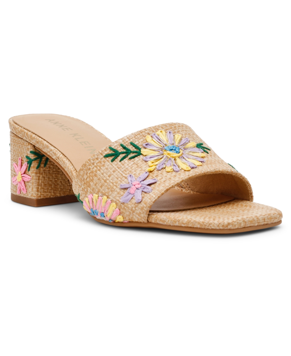Women's Dolls Embroidered Raffia Block Heel Sandals - Multicolor