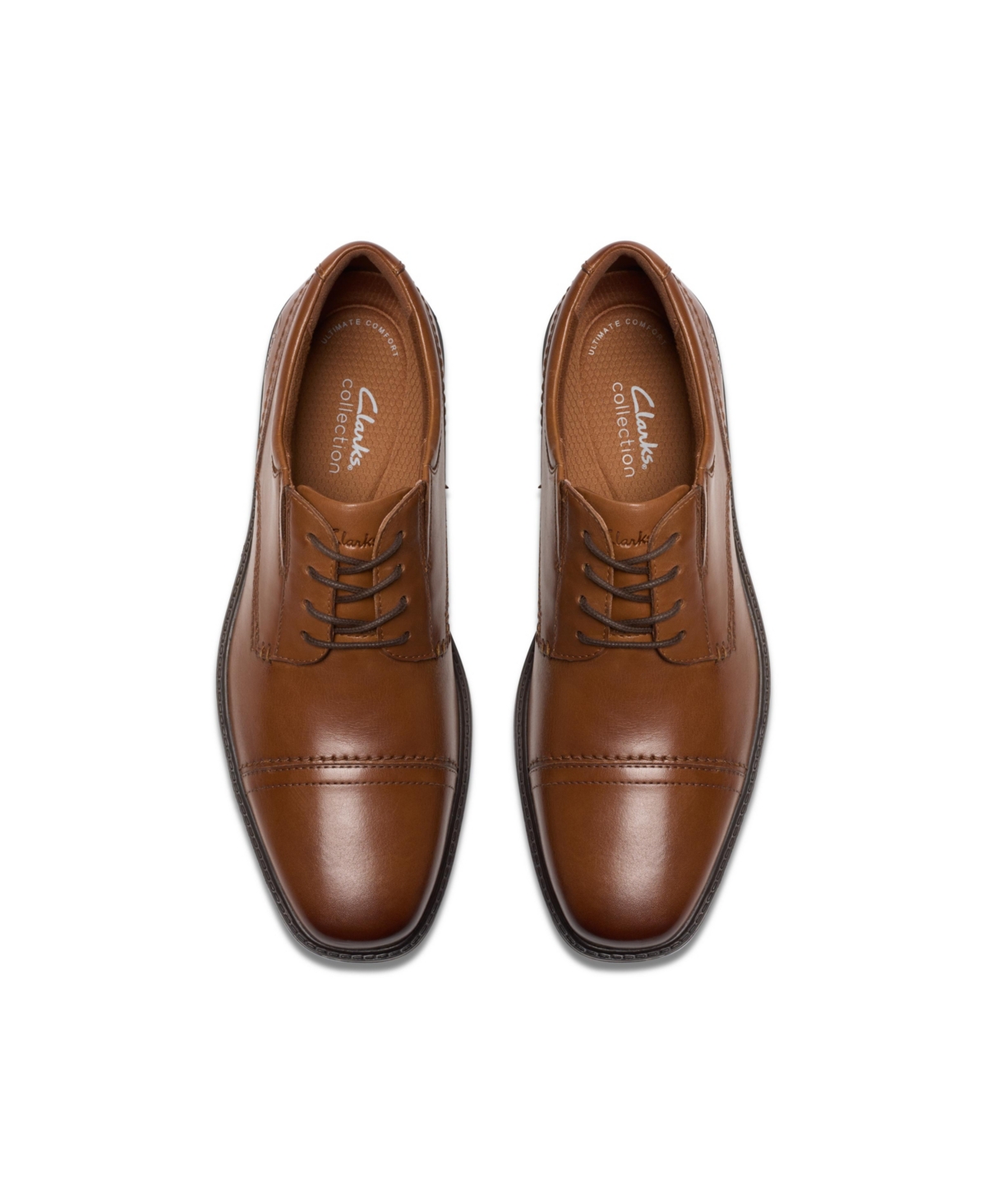 Clarks Wide Width Dresslite Cap Toe Oxford In Brown
