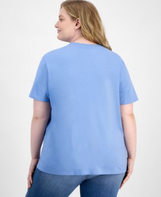 Trendy Plus Size Stitch Beach Happy Graphic T-Shirt