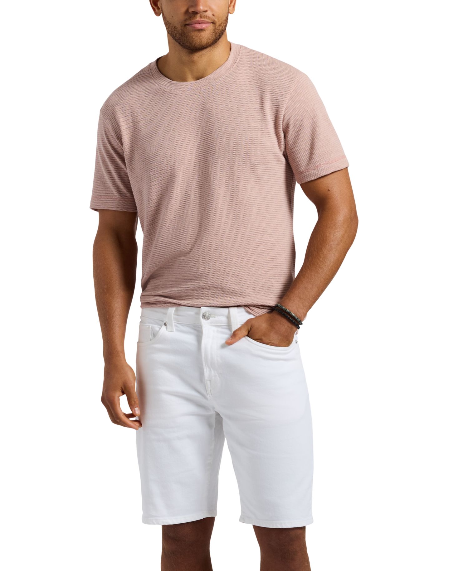 Men's Dean Relaxed-Straight Fit Stretch Knit 10.5" Denim Shorts