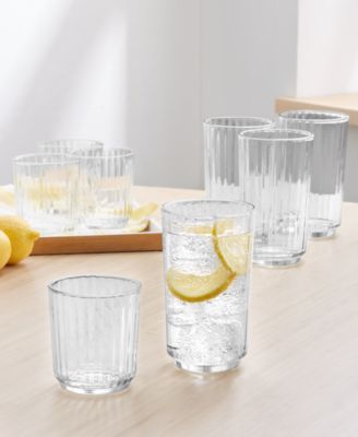 Fluted Glasses, Set of 8, Exclusively at Macy's