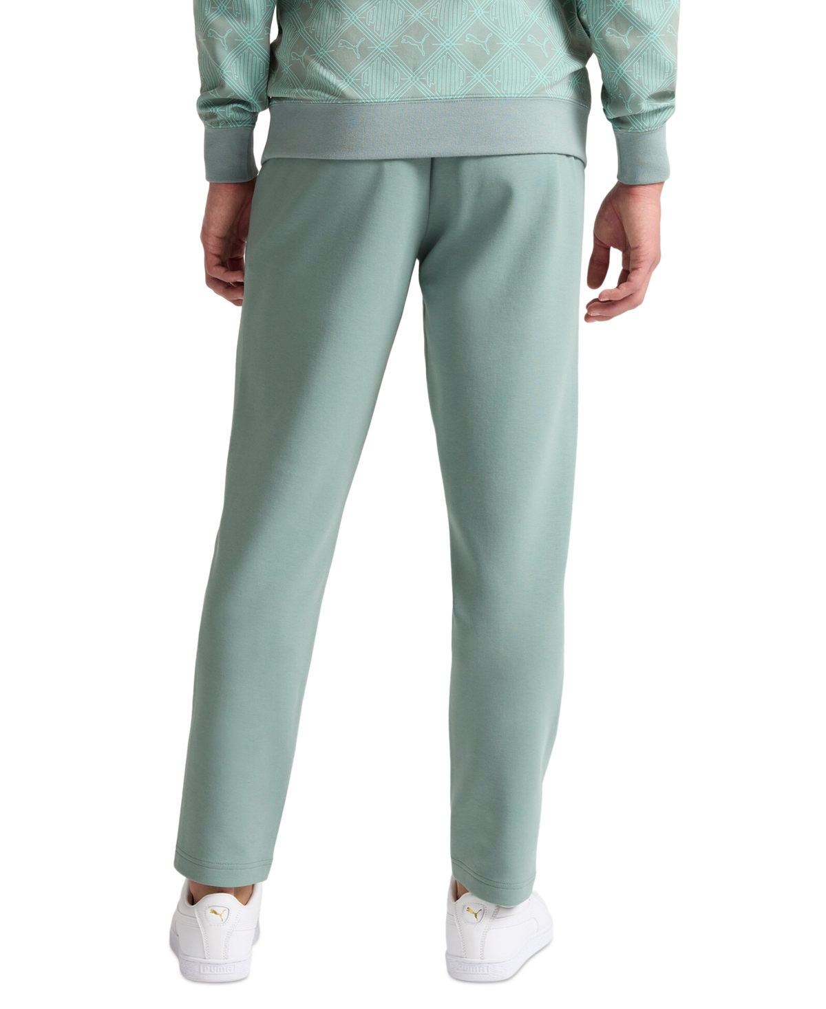 Puma Men's Essential Logomania Pants In Green Moon