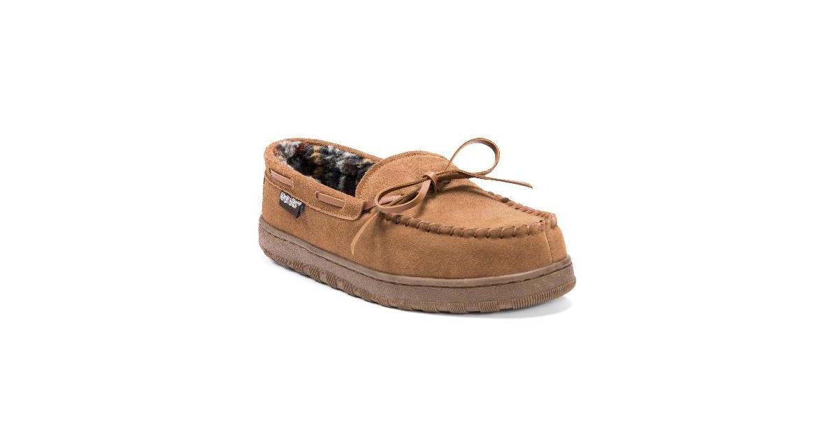 Men's Paul Printed Berber Suede Moccasin Slippers - Tan