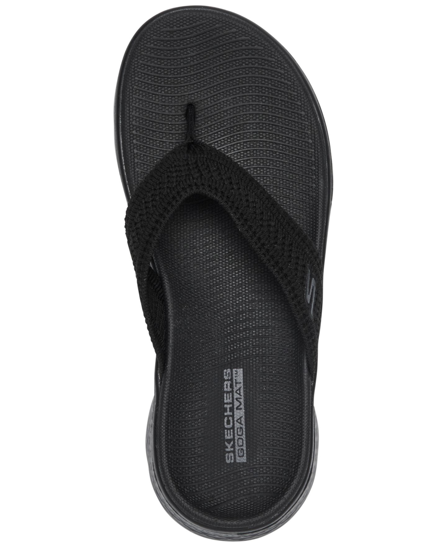 Женские сандалии Skechers Go Walk Flex Flip-Flop Thong, цвет: Чёрный — фото 5