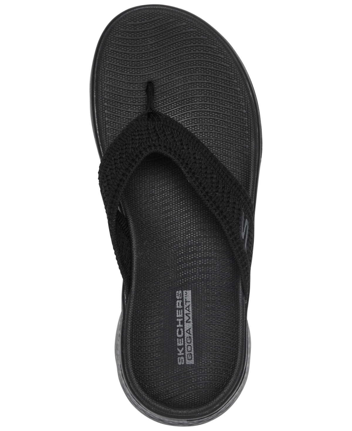Skechers Women's Go Walk Flex Flip-flop Thong Sandals From Finish Line In Black