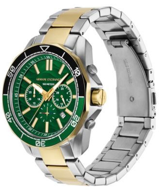 Men's Quartz Chronograph Two-Tone Stainless-Steel Watch, 44mm
