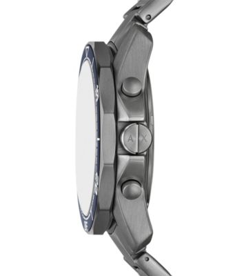 Men's Quartz Chronograph Gunmetal Stainless-Steel Watch, 44mm