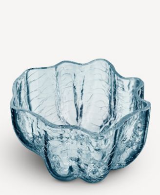 3.8" Circular Crystal Glass Crackle Bowl