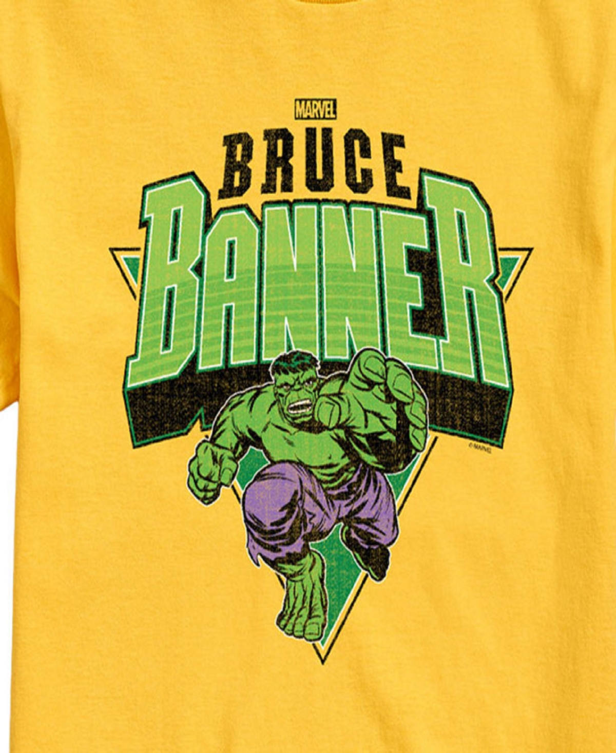 Airwaves Men's Hulk Bruce Banner Short Sleeve T-shirt In Yellow